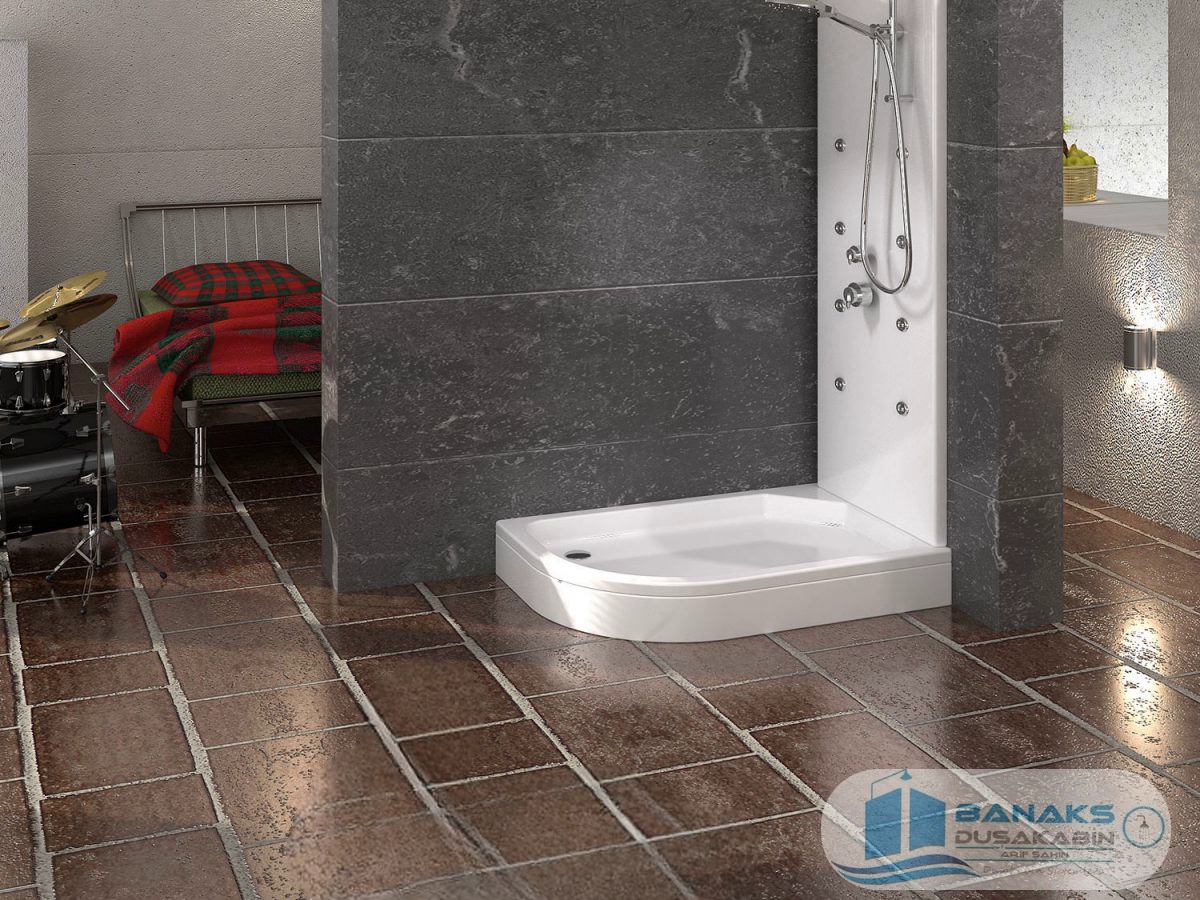 ASİMETRİK 80 CM DUŞ TEKNESİ